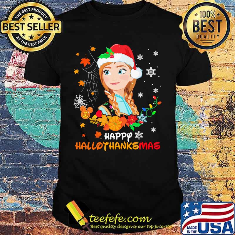 Anna happy hallothanksmas halloween thanksgiving christmas shirt
