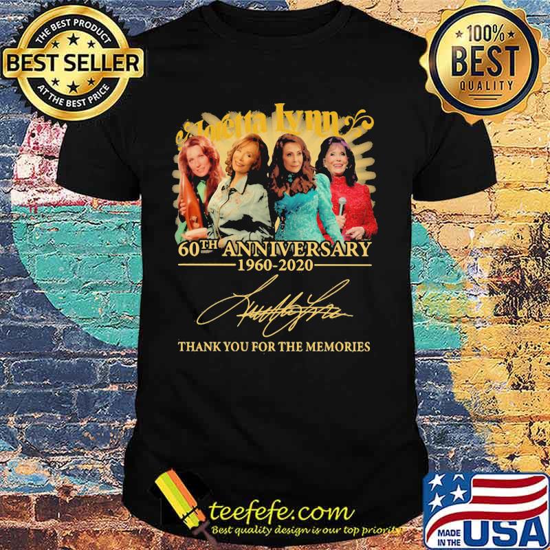 Anretta lynn 60th anniversary 1960 2020 thank for the memories signatures shirt Anretta lynn 60th anniversary 1960 2020 thank for the memories signatures shirt