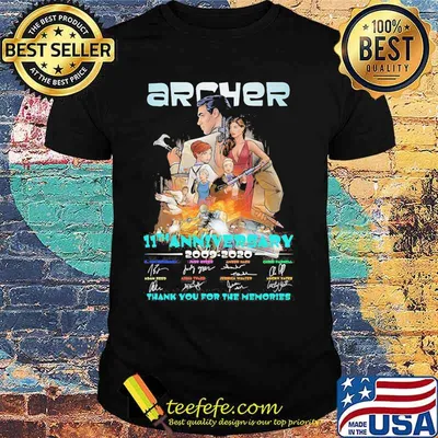 Archer 11th anniversary 2009 2020 thank for the memories signatures shirt