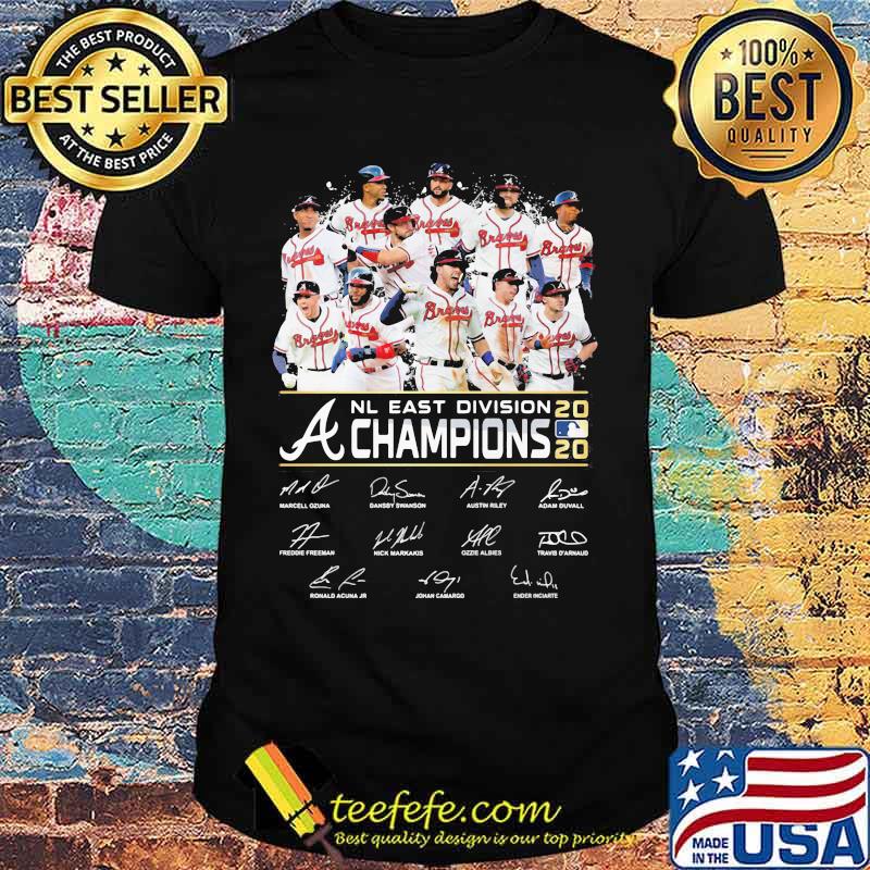 Atlanta braves nl east division champions 2020 signatures shirt