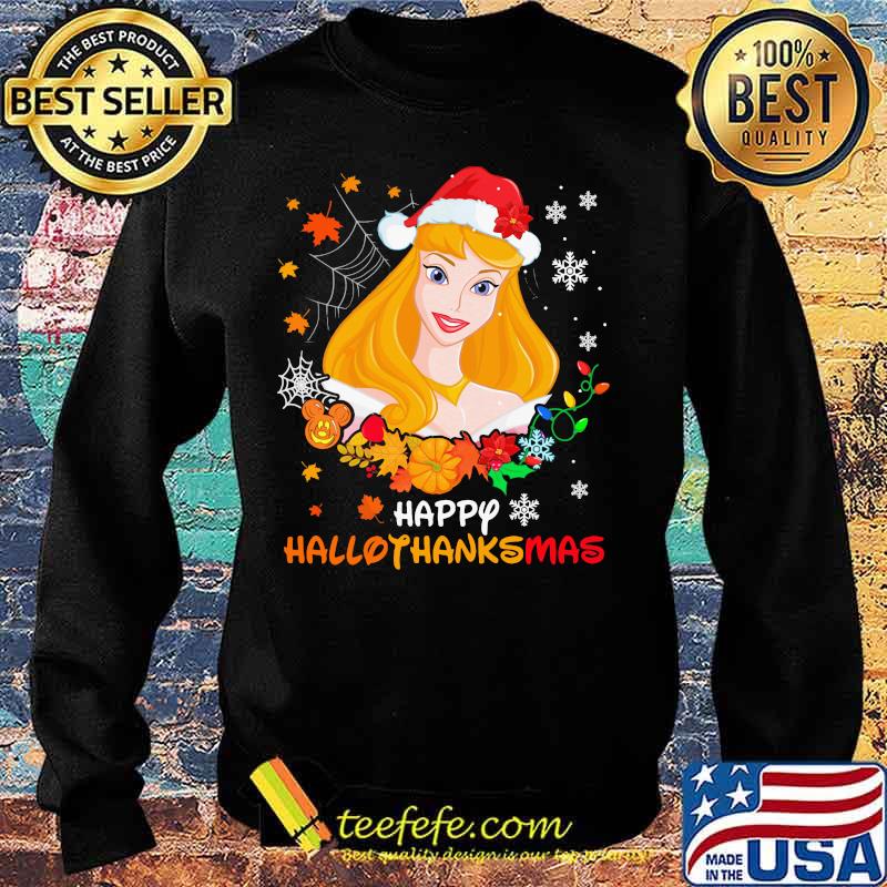 Aurora happy hallothanksmas halloween thanksgiving christmas s Sweater Aurora happy hallothanksmas halloween thanksgiving christmas s Sweater