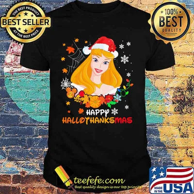 Aurora happy hallothanksmas halloween thanksgiving christmas shirt