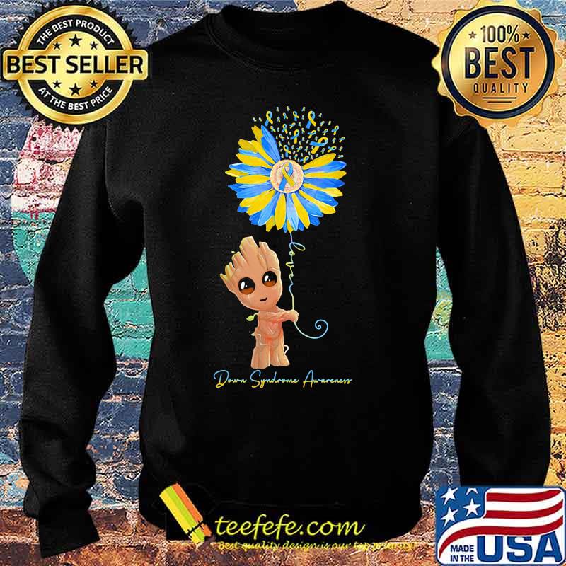 Baby groot sunflower down syndrome awareness s Sweater Baby groot sunflower down syndrome awareness s Sweater