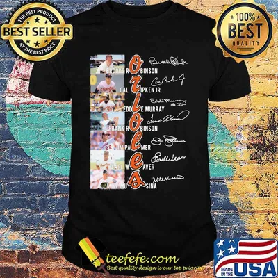 Baltimore orioles team baseball players signatures shirt