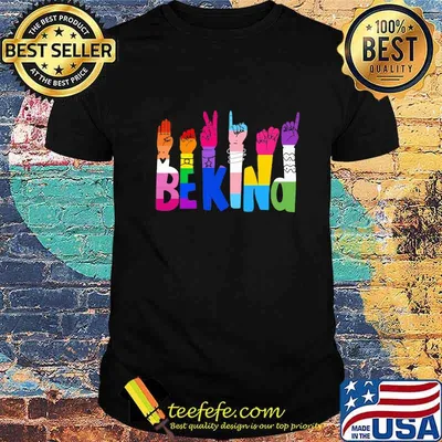 Be kind sign language lgbt pride shirt