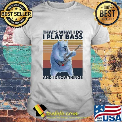 Bear guitar that's what I do I play violin and I know things vintage retro shirt