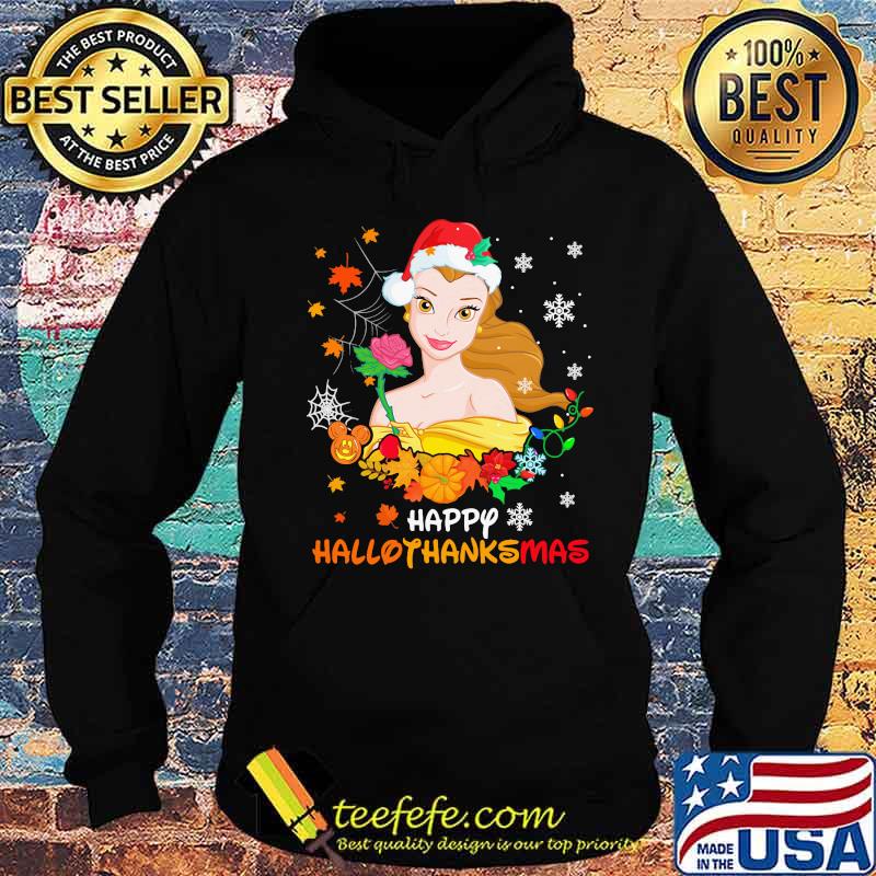 Belle happy hallothanksmas halloween thanksgiving christmas s Hoodie Belle happy hallothanksmas halloween thanksgiving christmas s Hoodie