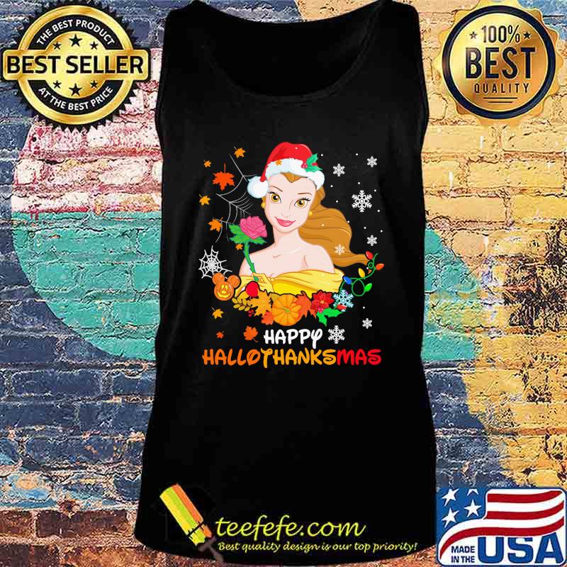 Belle happy hallothanksmas halloween thanksgiving christmas s Tank top Belle happy hallothanksmas halloween thanksgiving christmas s Tank top