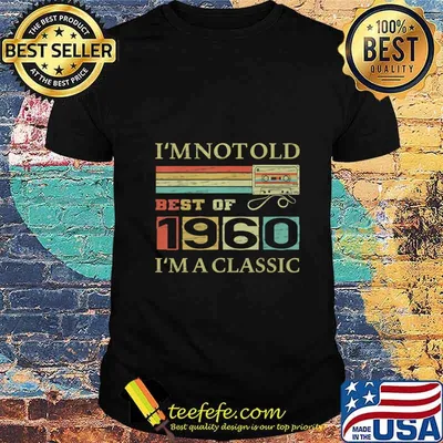 Best Of 1960 60th Birthday Gifts Cassette Tape Vintage T-Shirt