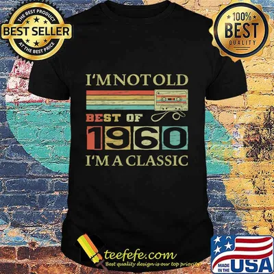 Best Of 1960 60th Birthday Gifts Cassette Tape Vintage T-Shirt