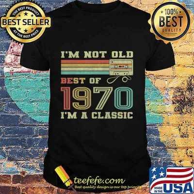 Best Of 1970 50th Birthday Gifts Cassette Tape Vintage T-Shirt