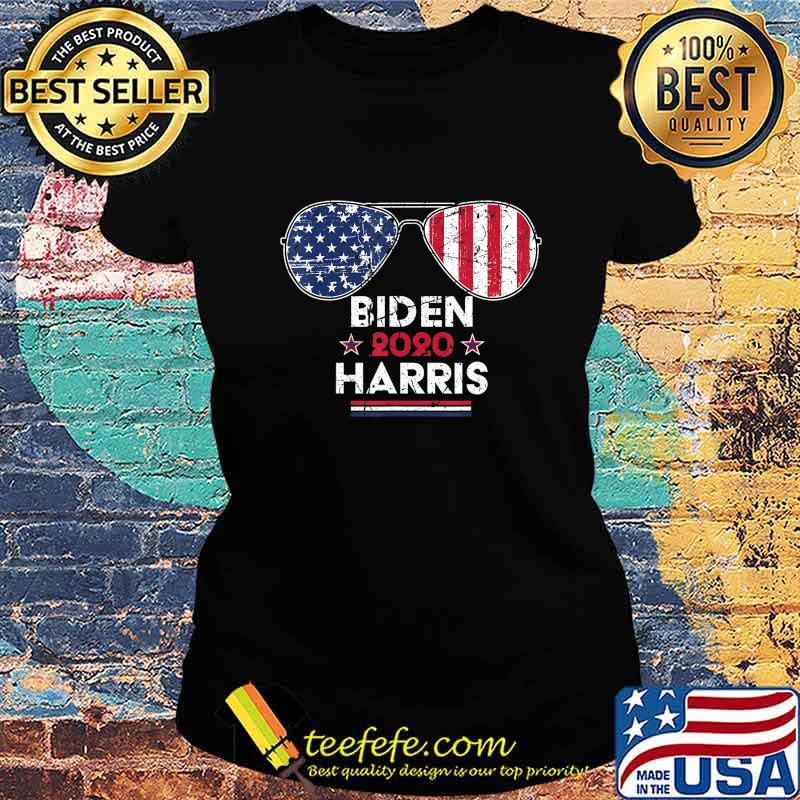Biden Harris 2020 Aviator Sunglasses American Flag T-Shirt Ladies tee Biden Harris 2020 Aviator Sunglasses American Flag T-Shirt Ladies tee