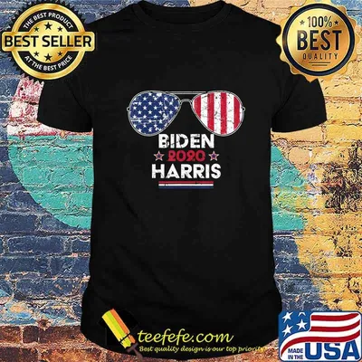 Biden Harris 2020 Aviator Sunglasses American Flag T-Shirt
