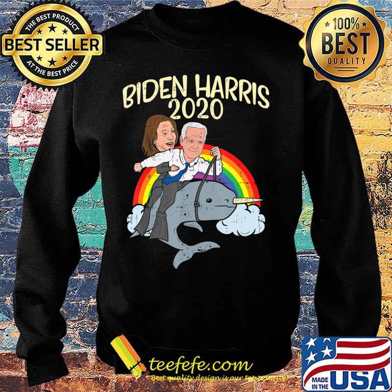 Biden Harris 2020 Narwhale Rainbow Funny Joe Kamala Democrat T-Shirt Sweater Biden Harris 2020 Narwhale Rainbow Funny Joe Kamala Democrat T-Shirt Sweater