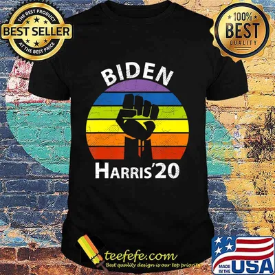 Biden Harris 2020 Rainbow Black Lives Matter Retro BLM T-Shirt