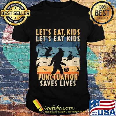 Bigfoot Halloween Trick or Treat Lets Eat Kids Shirt