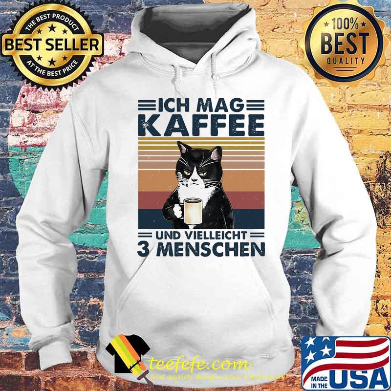 Black cat ich mag kaffee und vielleicht 3 menschen vintage retro s Hoodie Black cat ich mag kaffee und vielleicht 3 menschen vintage retro s Hoodie