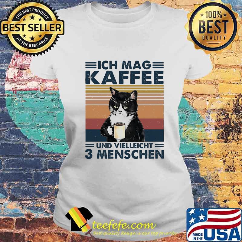 Black cat ich mag kaffee und vielleicht 3 menschen vintage retro s Laides tee Black cat ich mag kaffee und vielleicht 3 menschen vintage retro s Laides tee