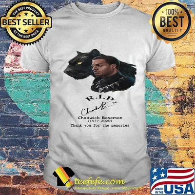 Black panther rip chadwick 1977 020 thank you for the memories signature shirt