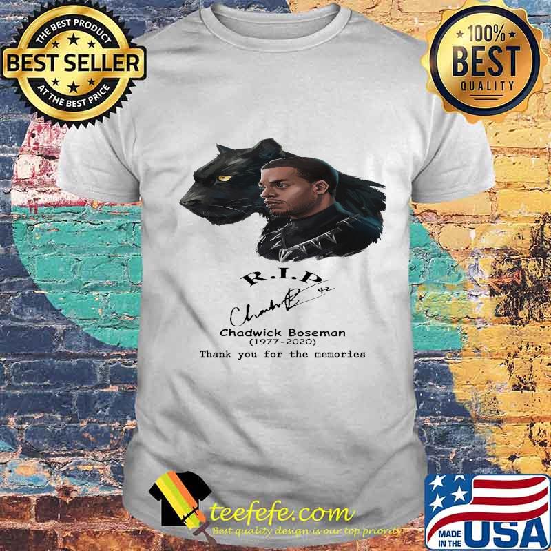 Black panther rip chadwick 1977 020 thank you for the memories signature shirt Black panther rip chadwick 1977 020 thank you for the memories signature shirt