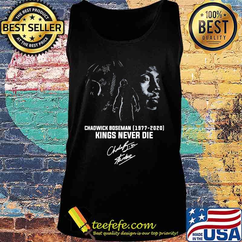 Black panther rip chadwick 1977 2020 kings never die signature s Tank top Black panther rip chadwick 1977 2020 kings never die signature s Tank top