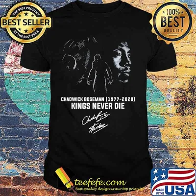 Black panther rip chadwick 1977 2020 kings never die signature shirt
