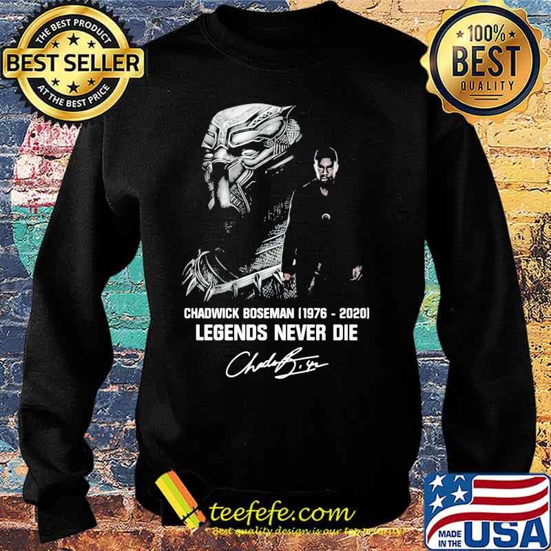 Black panther rip chadwick 1977 2020 legends never die signature s Sweater Black panther rip chadwick 1977 2020 legends never die signature s Sweater