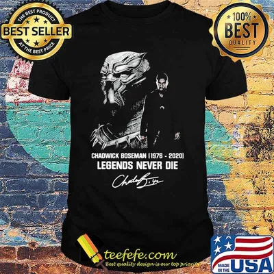 Black panther rip chadwick 1977 2020 legends never die signature shirt