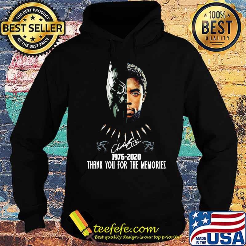 Black panther rip chadwick actor 1976 2020 thanks for the memories signature s Hoodie Black panther rip chadwick actor 1976 2020 thanks for the memories signature s Hoodie