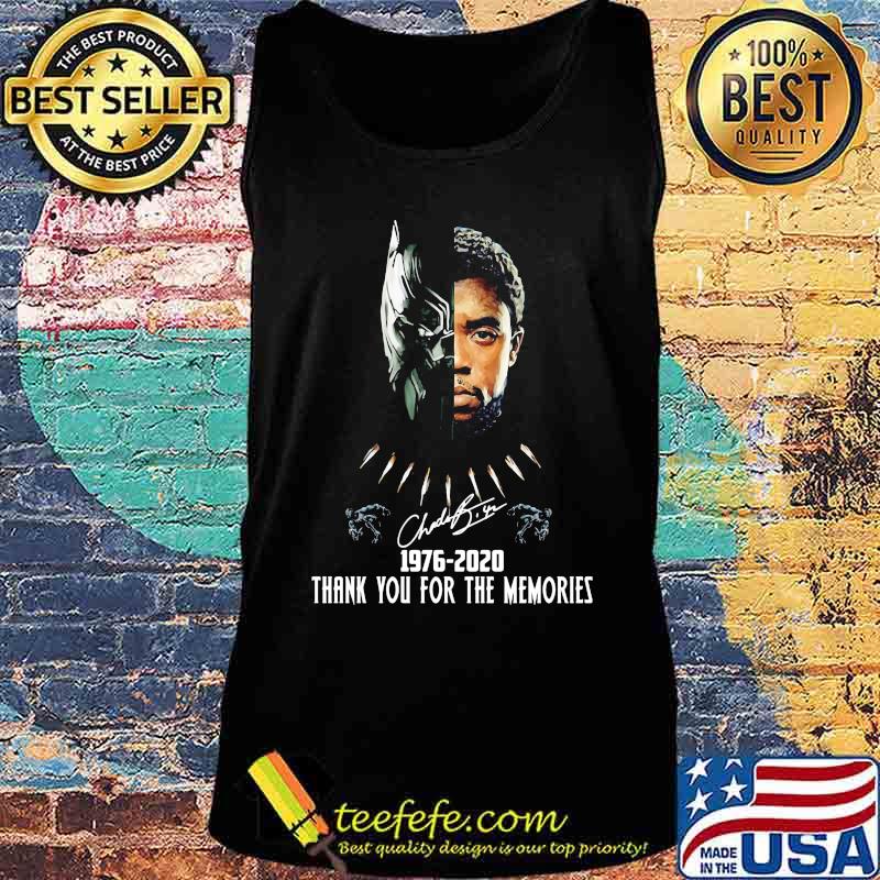 Black panther rip chadwick actor 1976 2020 thanks for the memories signature s Tank top Black panther rip chadwick actor 1976 2020 thanks for the memories signature s Tank top