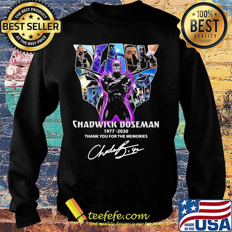 Black panther rip chadwick actor 1977 2020 thank you for the memories signature s Sweater Black panther rip chadwick actor 1977 2020 thank you for the memories signature s Sweater