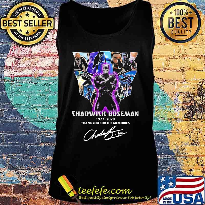 Black panther rip chadwick actor 1977 2020 thank you for the memories signature s Tank top Black panther rip chadwick actor 1977 2020 thank you for the memories signature s Tank top