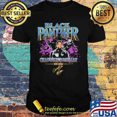 Black panther rip chadwick boseman 1976 2020 signature shirt