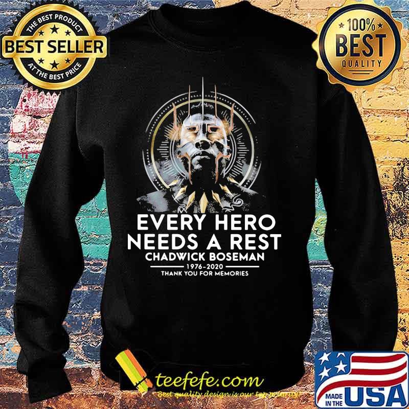 Black panther rip chadwick every hero needs a rest 1976 2020 thank you for the memories s Sweater Black panther rip chadwick every hero needs a rest 1976 2020 thank you for the memories s Sweater