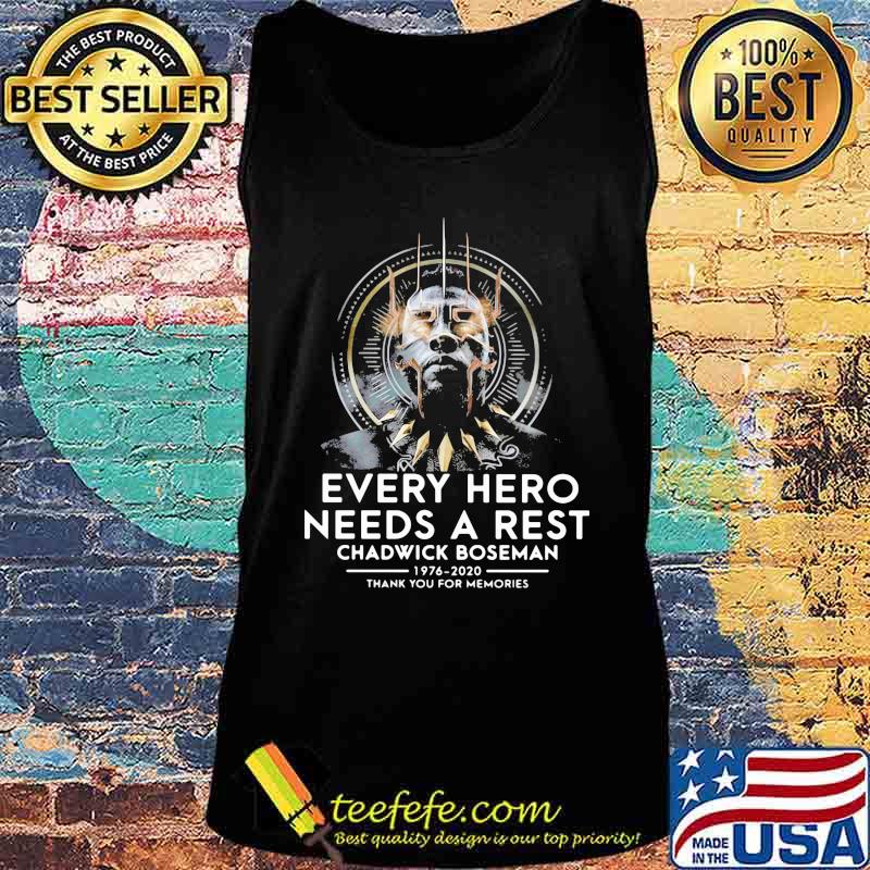 Black panther rip chadwick every hero needs a rest 1976 2020 thank you for the memories s Tank top Black panther rip chadwick every hero needs a rest 1976 2020 thank you for the memories s Tank top