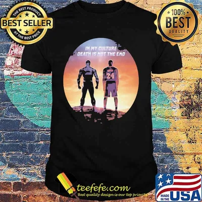 Black panther rip chadwick kobe bryant in my culture death is not the end sunset shirt