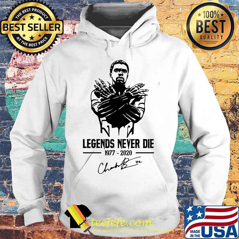 Black panther rip chadwick legends never die 1977 2020 signature s Hoodie Black panther rip chadwick legends never die 1977 2020 signature s Hoodie