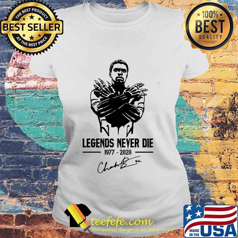 Black panther rip chadwick legends never die 1977 2020 signature s Laides tee Black panther rip chadwick legends never die 1977 2020 signature s Laides tee