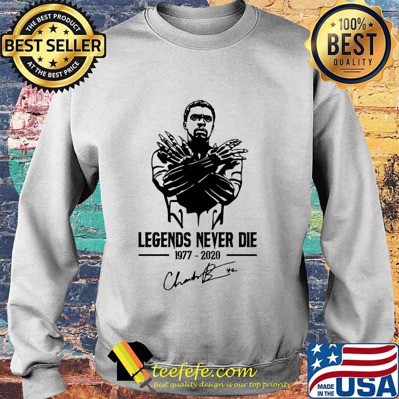Black panther rip chadwick legends never die 1977 2020 signature s Sweater Black panther rip chadwick legends never die 1977 2020 signature s Sweater