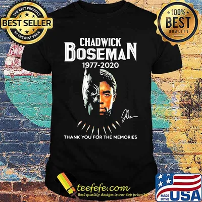 Black panther rip chadwick thank you fore the memories signature shirt