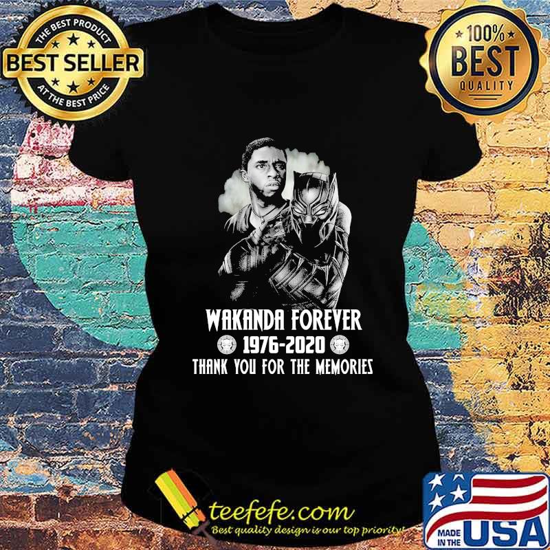 Black panther rip chadwick wakanda forever 1977 2020 thank you for the memories art s Ladies tee Black panther rip chadwick wakanda forever 1977 2020 thank you for the memories art s Ladies tee