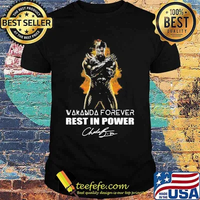 Black panther rip chadwick wakanda forever rest in power signature shirt