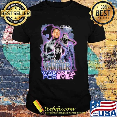 Black panther rip chadwick wakanda forever signature 2020 shirt