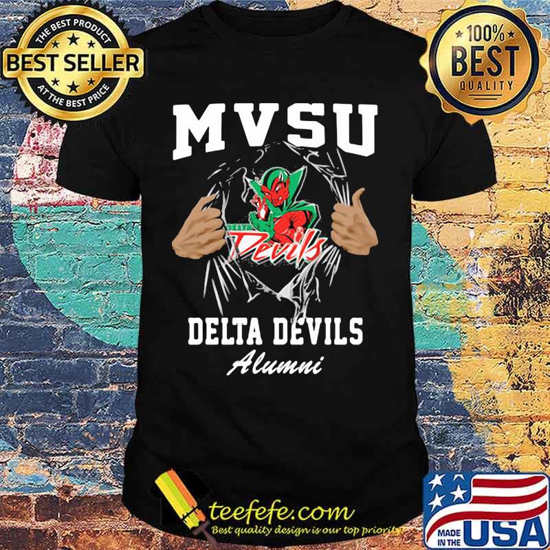 Blood inside mvsu delta devils alumni shirt