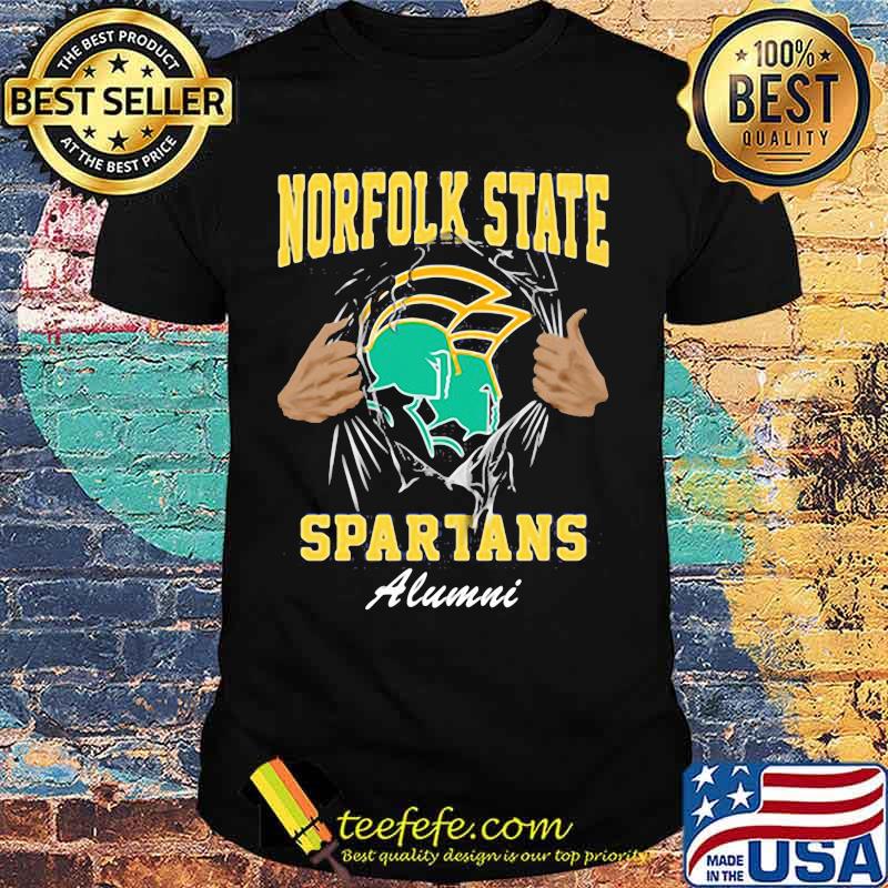 Blood inside norfolk state spartans alumni shirt