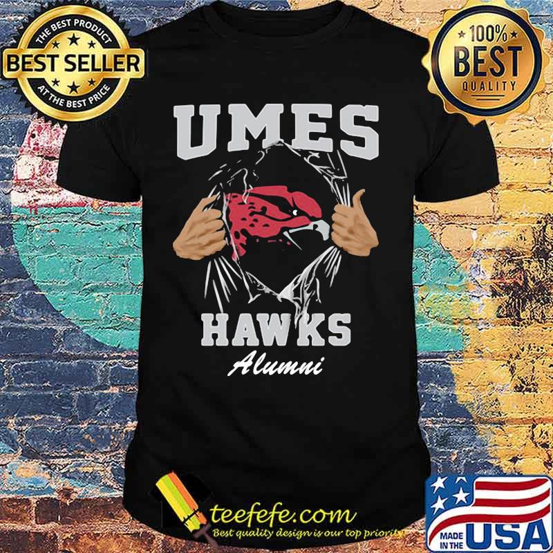 Blood inside umes hawks alumni shirt
