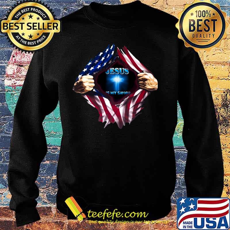 Blood insides american flag jesus is my savior s Sweater Blood insides american flag jesus is my savior s Sweater