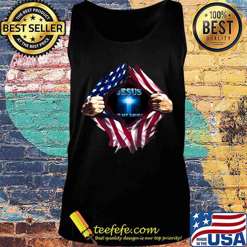 Blood insides american flag jesus is my savior s Tank top Blood insides american flag jesus is my savior s Tank top