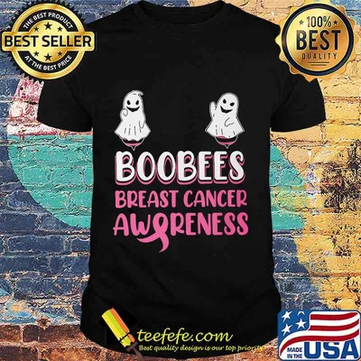 Boo Bees Breast Cancer Awareness Halloween Shirt