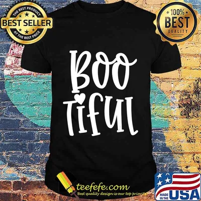 Boo Tiful Cute Womens Vintage Halloween Party T-Shirt